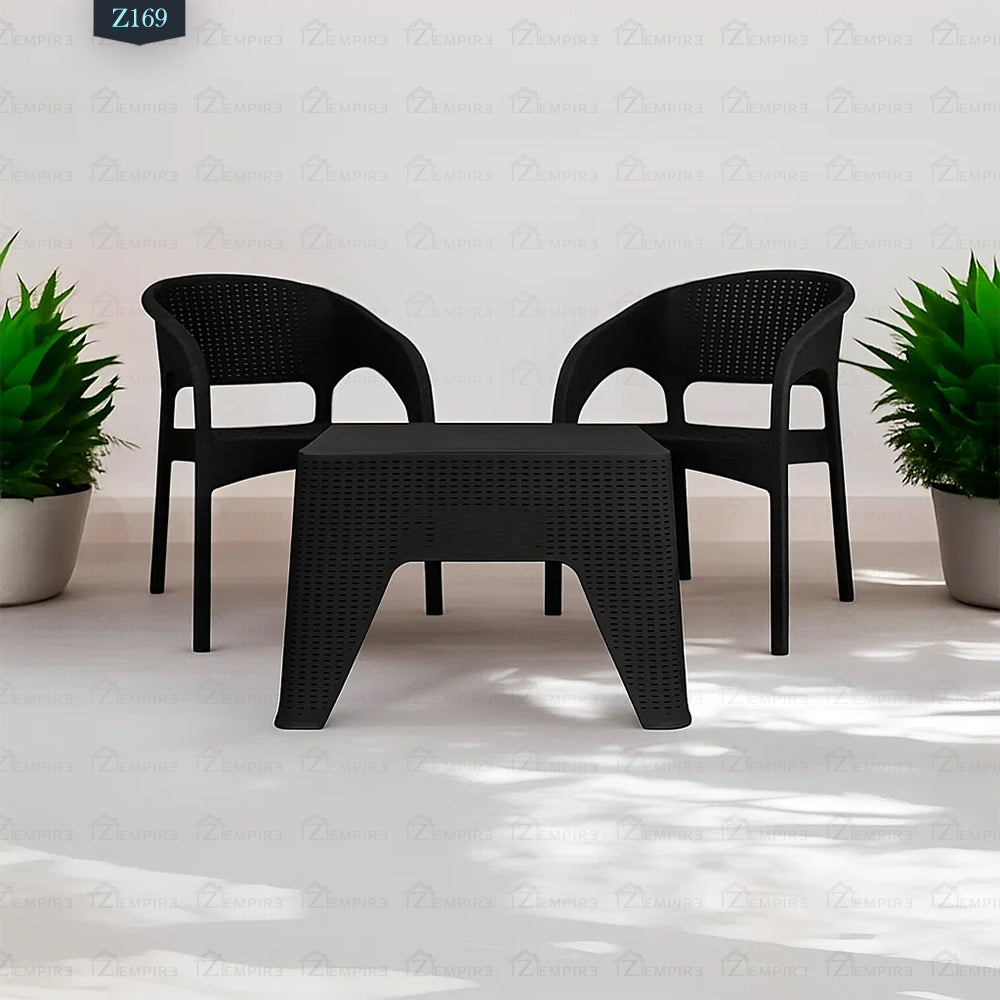 2 Chair and Plastic Table Set - Z169