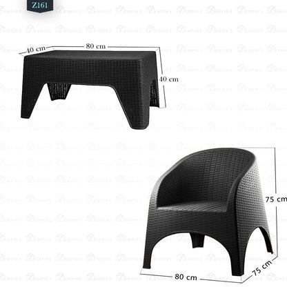 4 Chair and Plastic Table Set - Z161