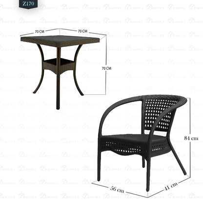 4 Chair and Plastic Table Set - Z170